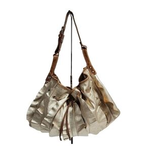 ROBERTA GANDOLFI LEATHER MADE IN ITALY SHOULDER HANDBAG